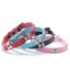 INVET - Pet Small Dogs Bone Buckle Candy Color Pu Leather Collar Blue